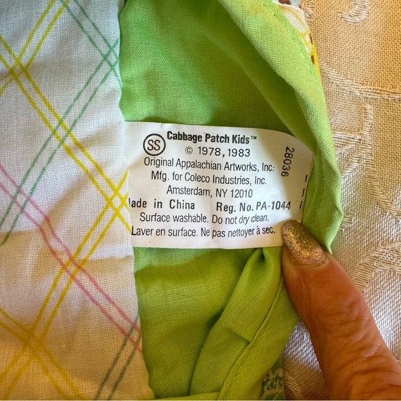 Vintage 1983 Cabbage Patch Kids Diaper Bag Sippy Cup Fork And Spoon - Picture 14 of 15